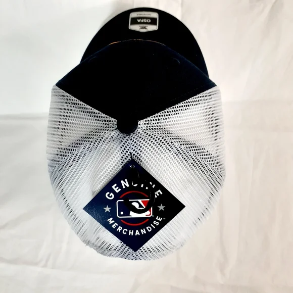 Milwaukee Brewers Cap Snap-back Navy/White Fan Favorite Trucker Hat - Picture 5 of 11